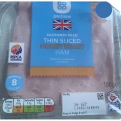 Coop Thin Sliced Honey Roast Ham 8 Pack