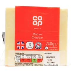 Co-op British Mature Cheddar 240g