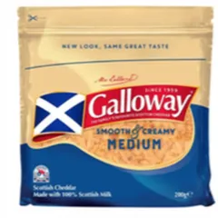 Galloway Medium Scottish Cheddar shredded200g